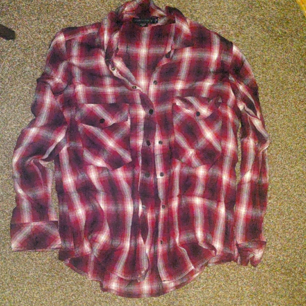 Dressy, flannel-style shirt...